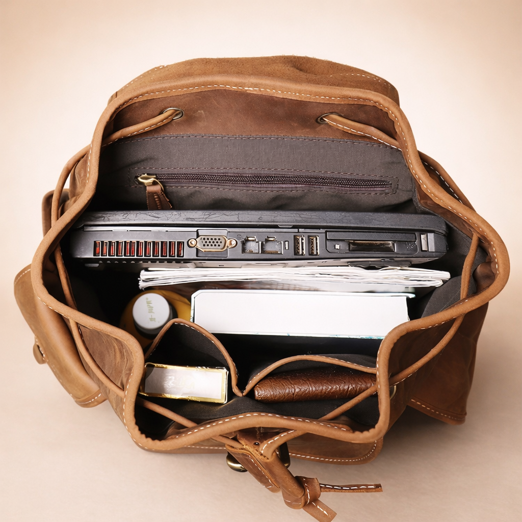 Monica leather backpack